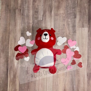 Personalized Valentine's Day/ plush bear/gift wrapped