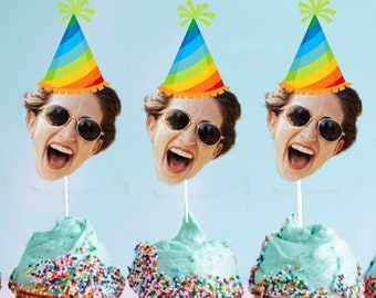 Personalized Photo Cupcake Toppers – Birthday Party Decoration (Digital Prints)