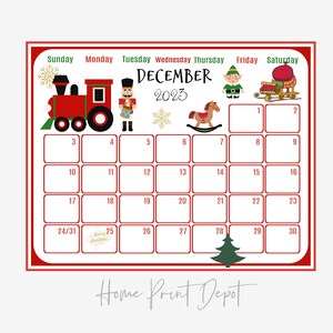December 2023 Calendar With Holidays - Etsy