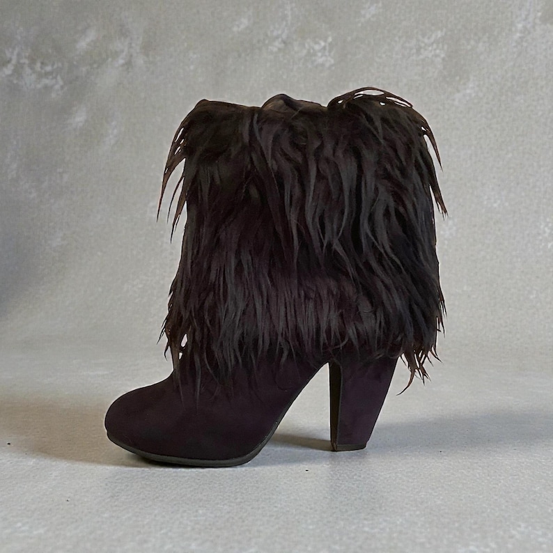 Black Bear Faux Fur Boot Cuffs image 1