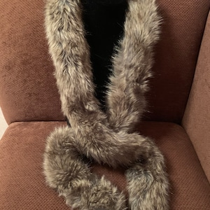 Raccoon Faux Fur Scarf, Faux Fur Scarf, Faux Fur Fabric Boa, Winter Scarf