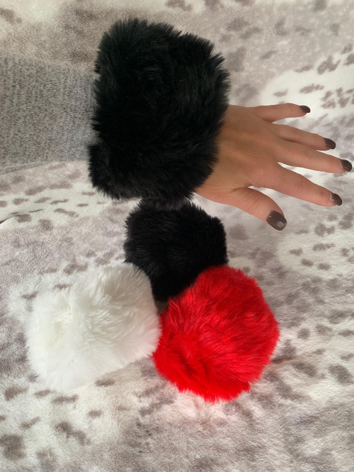 Faux Fur Wrist Cuffs Etsy