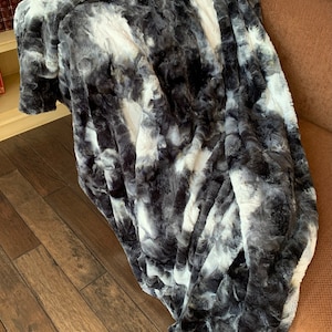 Handmade luxury MINKY Blanket ,Minky Blanket, Soapstone Sorbet Luxe Cuddle Blanket,  Double Luxe Cuddle Blanket
