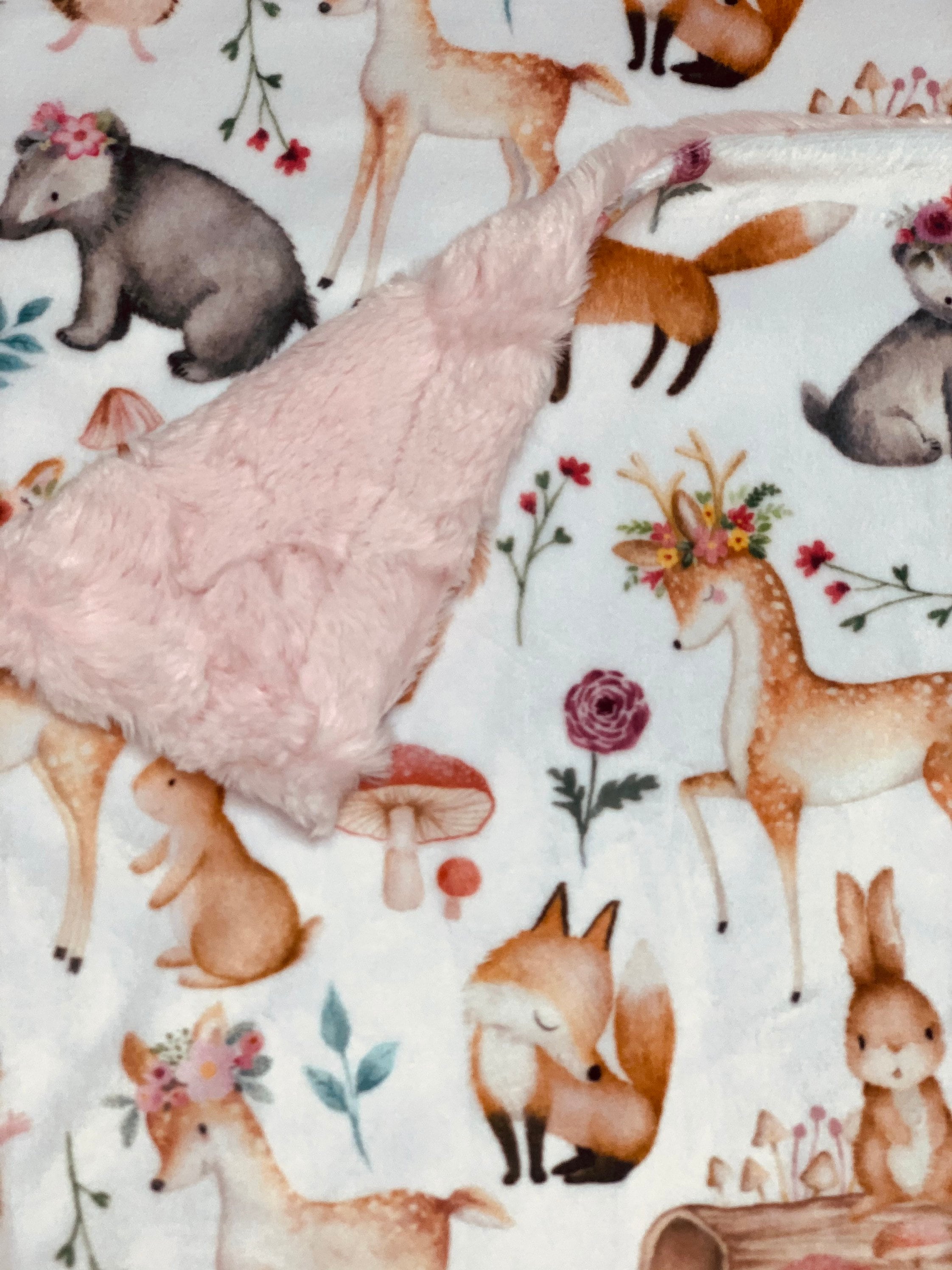 Handmade Luxury MINKY Blanket Woodland Sweet Darlings Minky Etsy