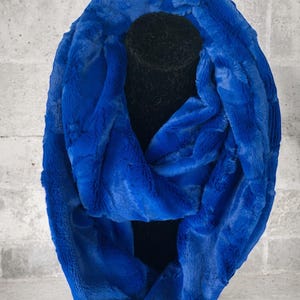 Royal Blue Minky Infinity Scarf