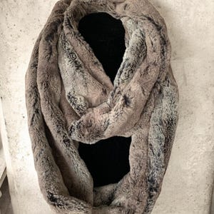 Mountain Fox Faux Fur Infinity Scarf: Luxe Cuddle Minky Cowl