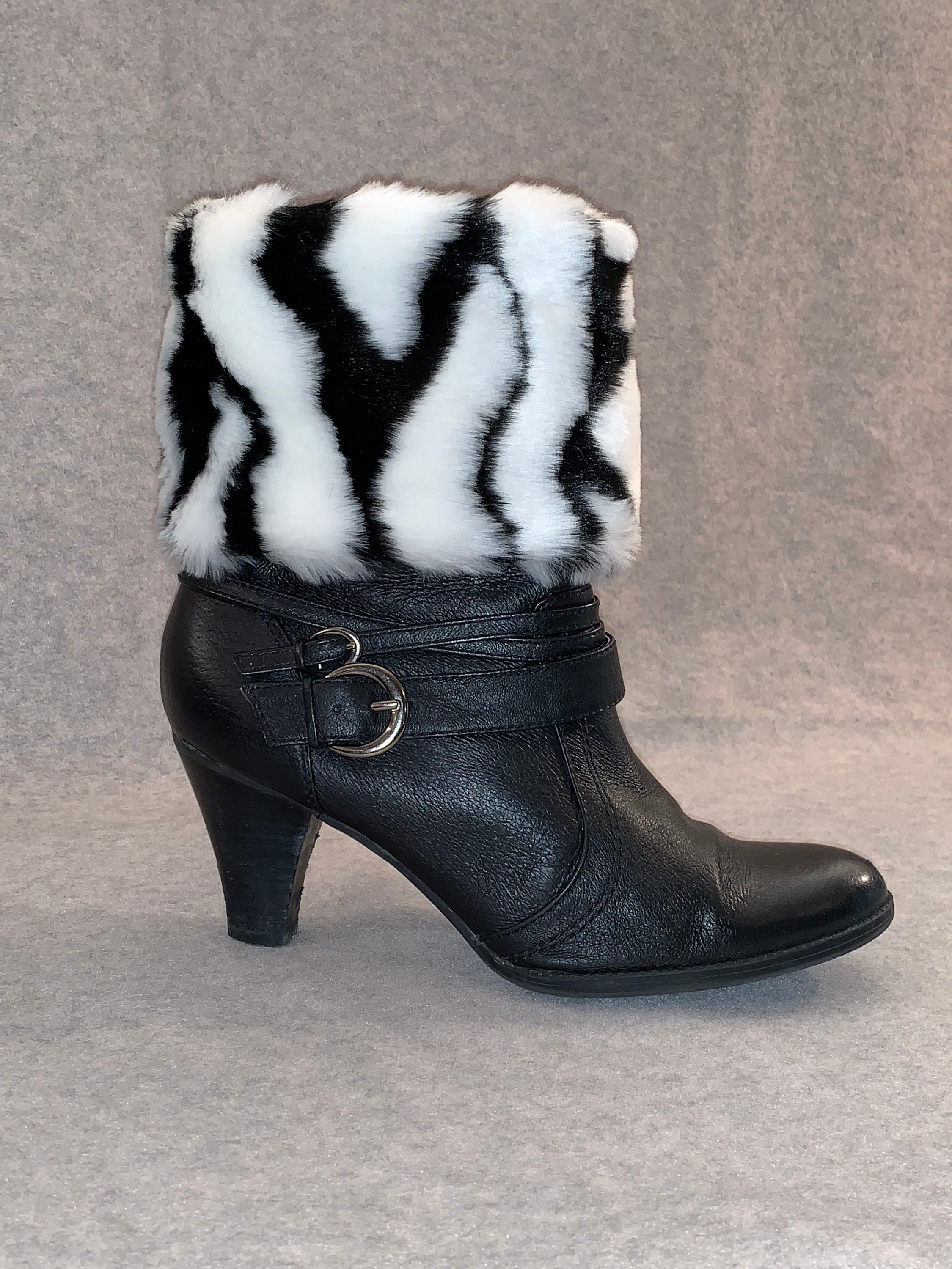 white fur boot cuffs