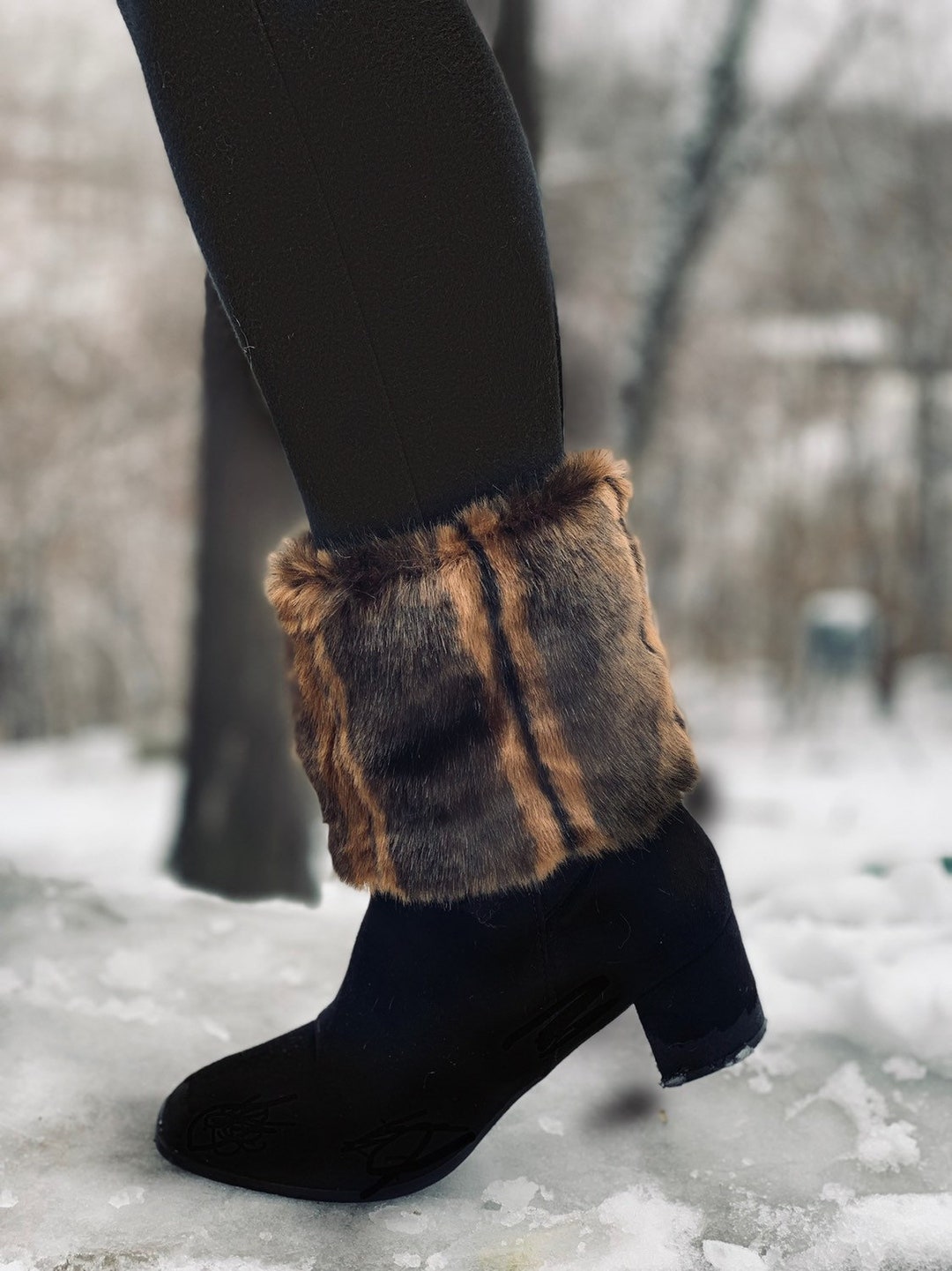 Faux fur boot toppers sale