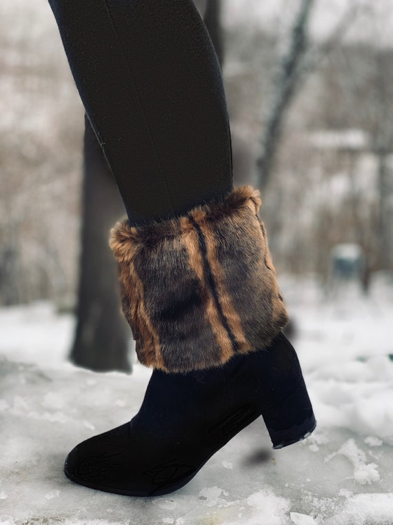 faux fur boot cuffs