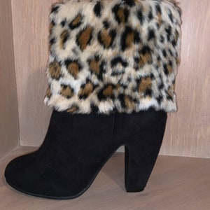 Cheetah Faux Fur Boot Cuffs