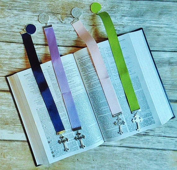 Bible Bookmark Ribbon Bookmark Scripture Keeper Cross | Etsy