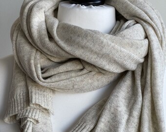 Large oversized soft wool Cashmere wrap, unisex plain merino wool lightweight and super soft cashmere scarf ideal for Gifts