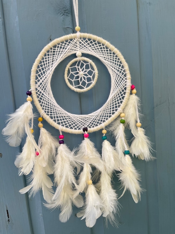 Handmade Moon Colourful Dream Catcher Bedroom Nursery Wall Hanging Ornament Decor Craft Gift- Lovely Dreamcatcher