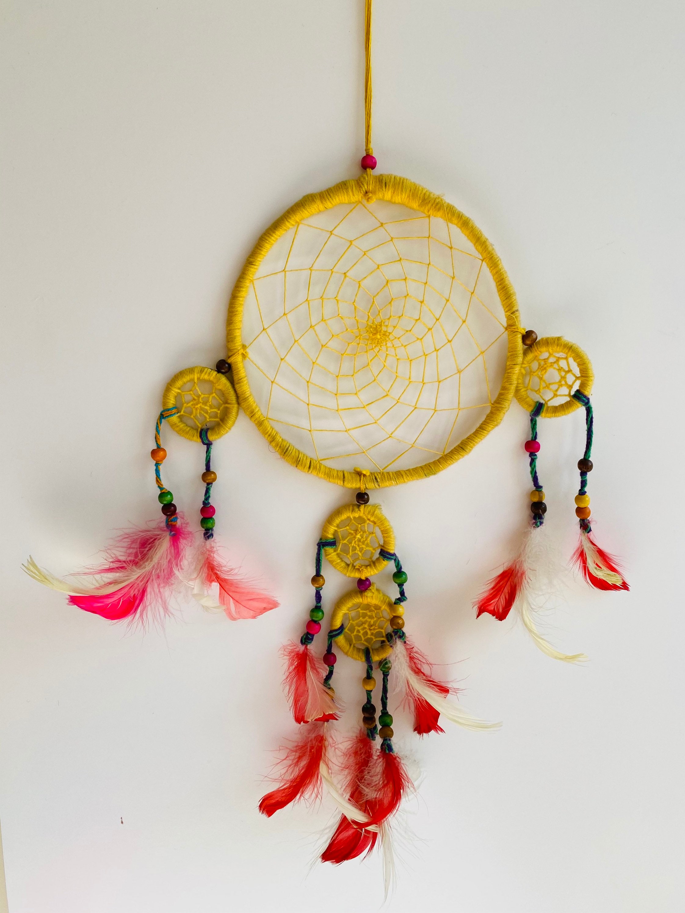 Acchiappasogni Fai Da Te Con Luna Crescente E Agata Viola – Decorazione Murale Gotica Bohemien Con Luci, Regalo Per Camera Da Letto - 3