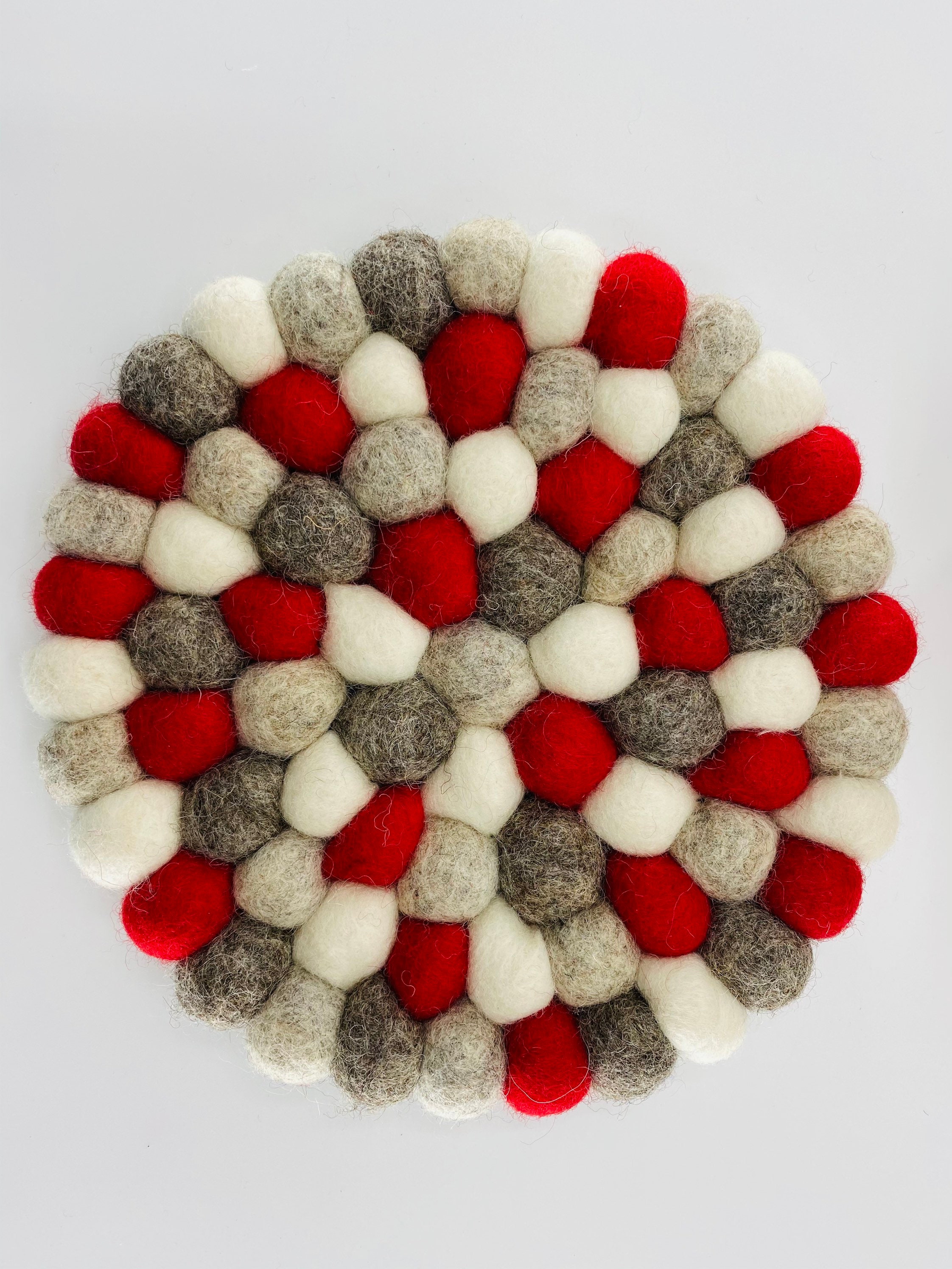 100 Wool Felt Ball Coaster Trivets Handmade Home Decor Etsy