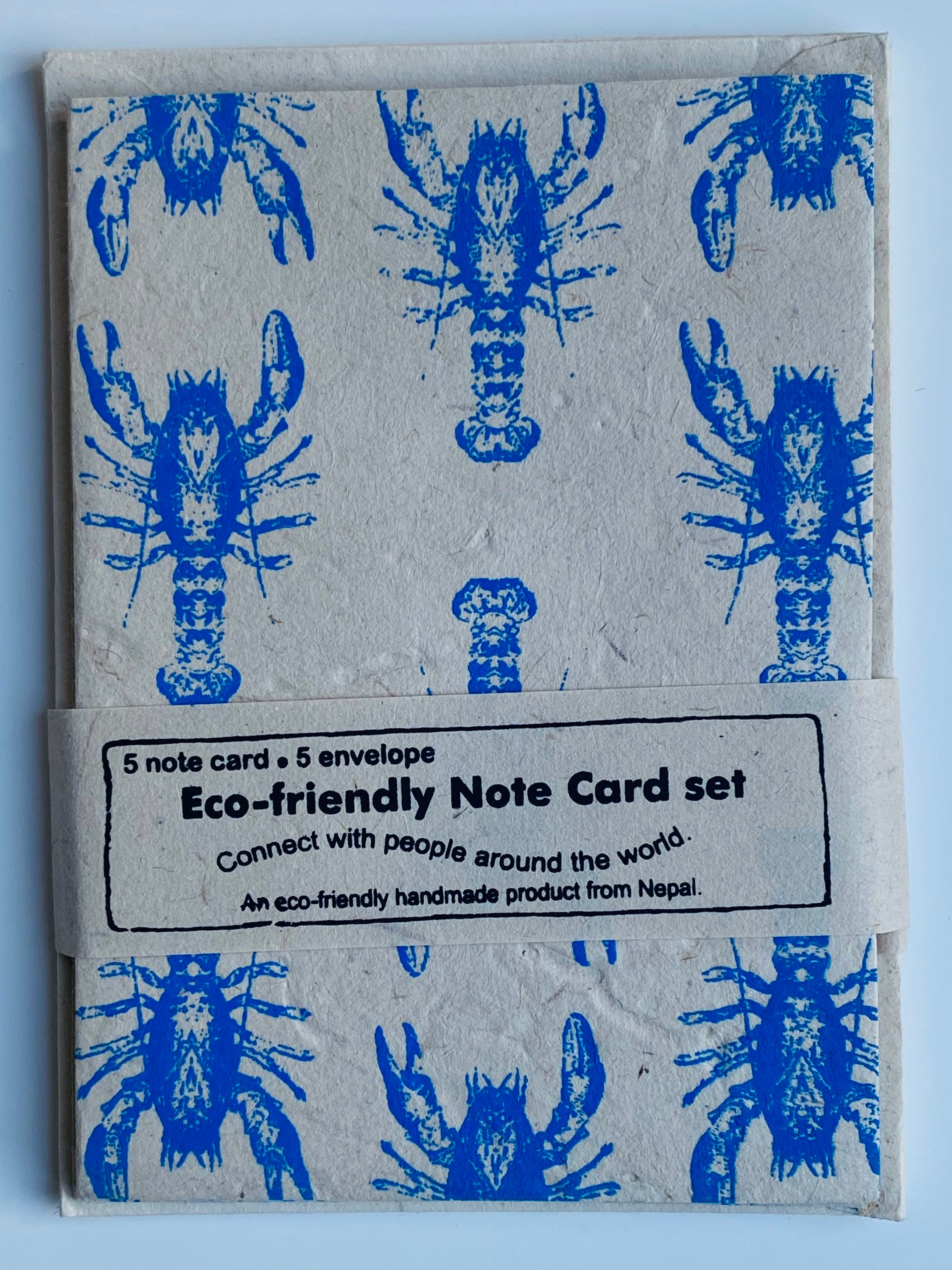 Handmade Paper 5 Note Card With 5 Envelope Craft Paper Eco-friendly ...