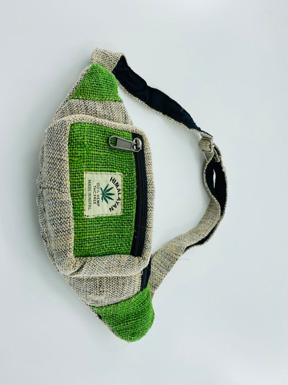 Pink/ Green Hemp Bag for Men and Women Eco Friendly Backpack 