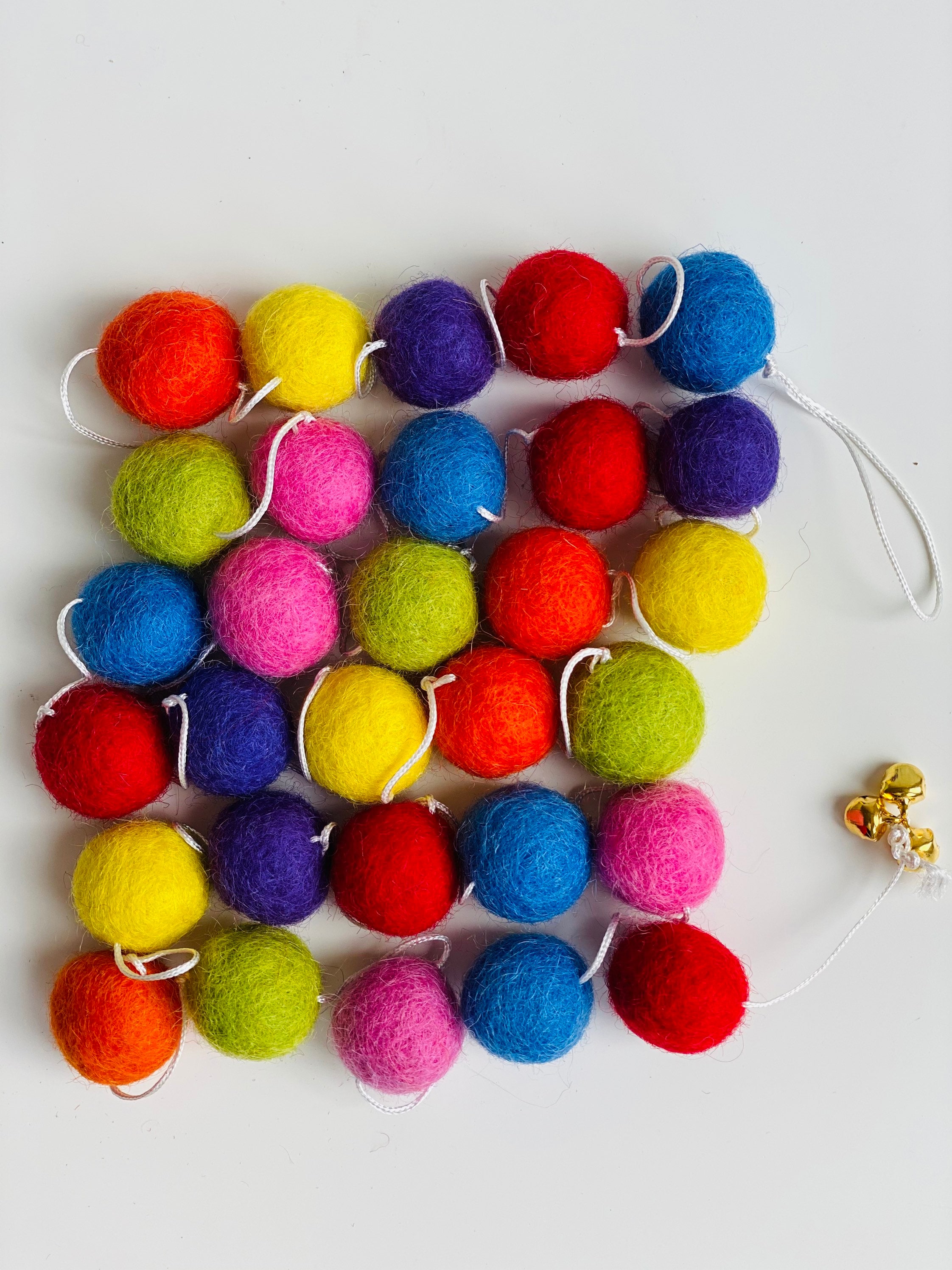 Handmade 100 Wool Felt Balls Garland 30 BALLS of 2cm and 1 Etsy