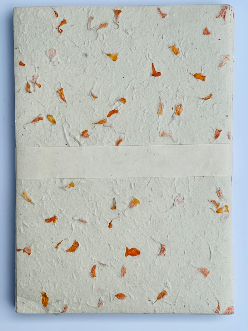 Petal Handmade paper A4 Pack of 20 sheets/ Nepal handmade paper. image 5