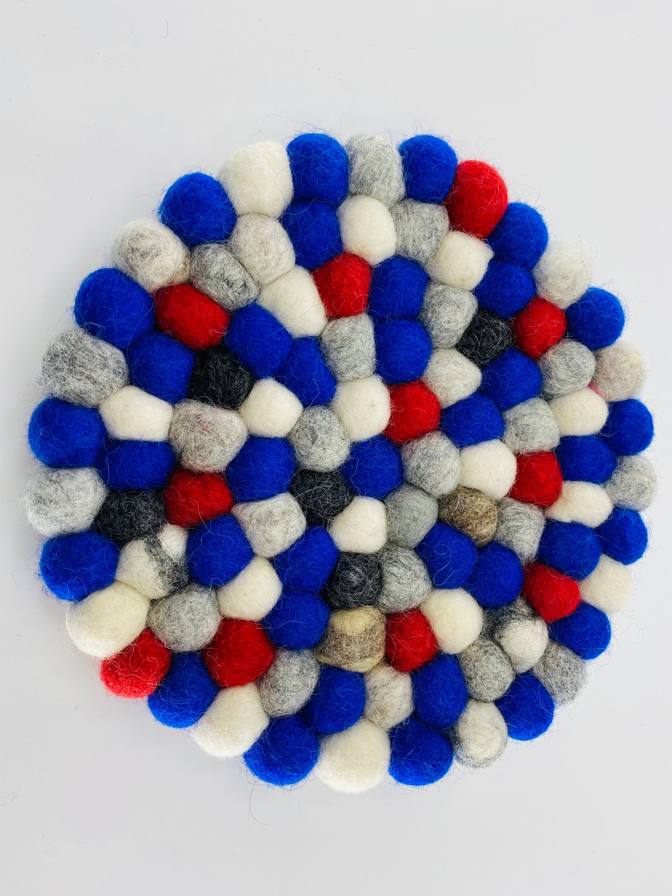 100 Wool Felt Ball Coaster Trivets Handmade Home Decor Etsy