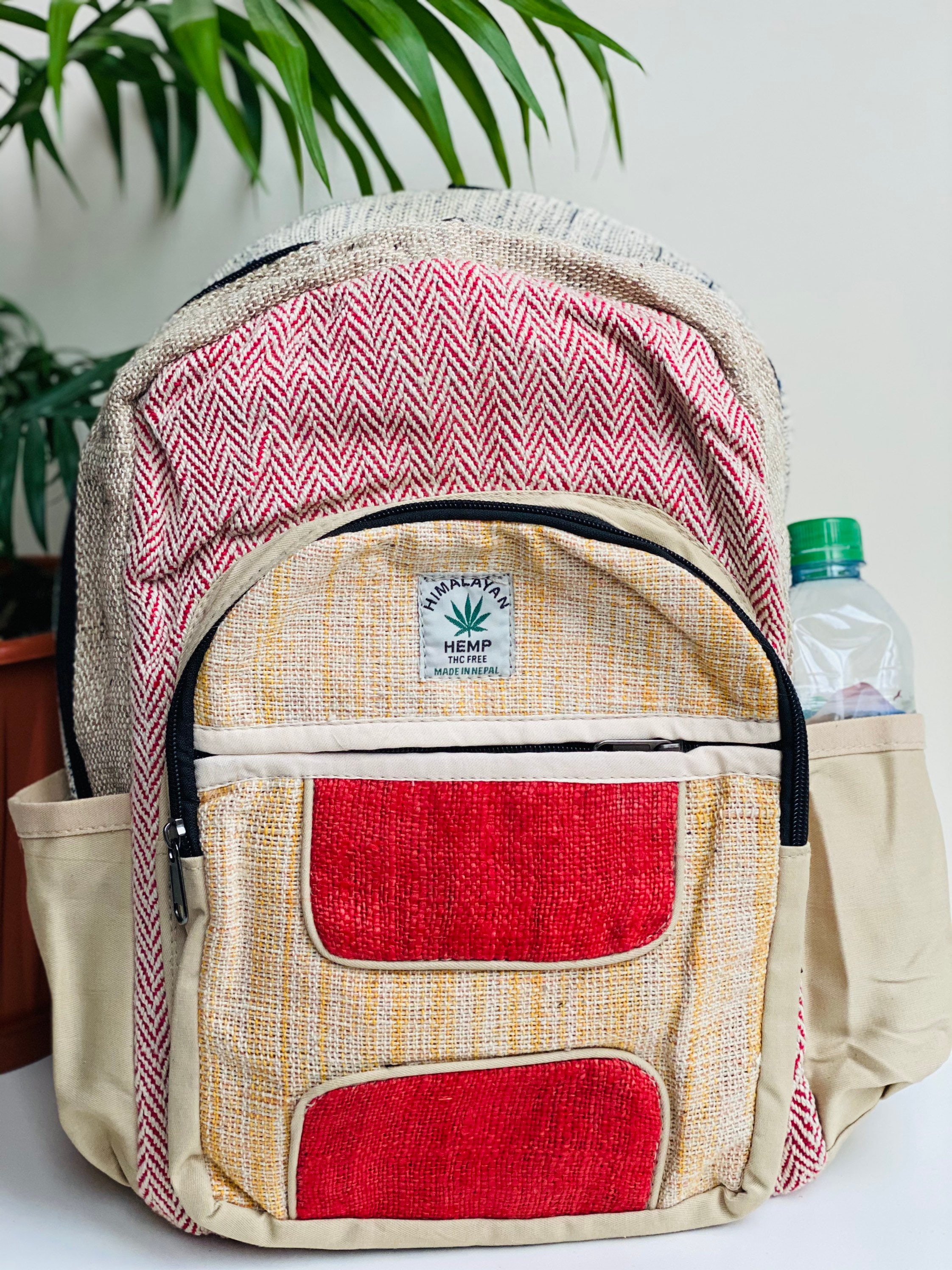 LARGE Handmade Hemp Bag / Hemp Backpacks Natural Colours Etsy UK