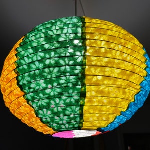 Paralumi in carta Lokta fatti a mano / Paralumi per decorare il soggiorno / Paralumi per studiare / Paralumi colorati sospesi con larghezza di 35 cm