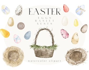 Easter egg clipart Watercolor cute chicken eggs illustration Sublimation png Religious clip art