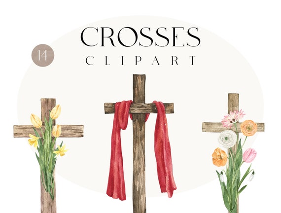 Crosses Religious clipart Communion Floral Wood Cross Easter Holy Spirit catholic baptism clipart png Instant download