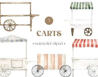 Watercolor flower carts floral truck wheelbarrow wedding invitation spring sublimation clipart png