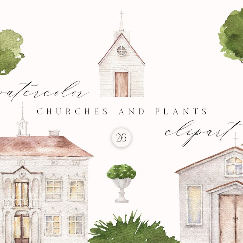 Church Spring Clipart - Etsy