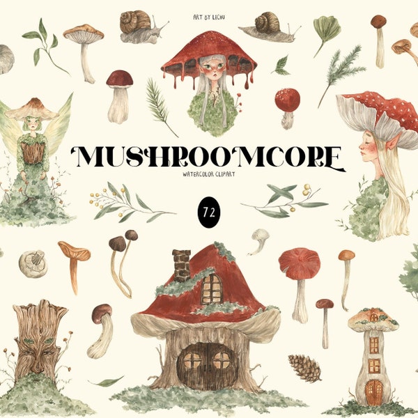 Mushroomcore Clipart Etsy