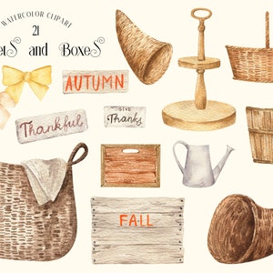 Cesto acquerello Clipart Cornucopia Vassoi a più livelli Vasi Annaffiatoio Grafica disegnata a mano clip art png