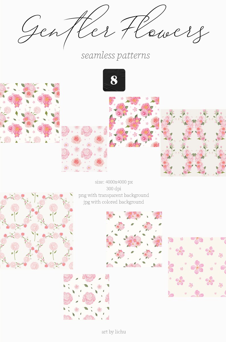 Watercolor Floral Clipart Gentler Flowers Wildflowers Wreath Pink Peonies Hydrangea Camellia Frame Wild Flora Monogram Sublimation png image 8