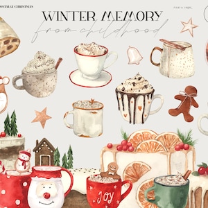 Aquarela Natal Comida Clipart Sobremesa Bebida Bolo Torta Biscoitos De Gengibre Cupcakes Cacau Bebida Quente Férias De Inverno clip art png