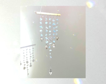 Crystal Mobile Wind Chime - Choose Crystal and Stone - Custom Gemstone Hanging