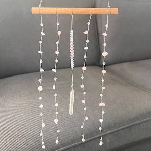 Sun Catcher Crystal Beaded Mobile – Handmade Window Hanging Decoration with Lucky Coins