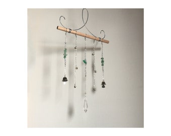Crystal Wind Chime: Handmade Bells, Spiritual Garden Decor (35cm)