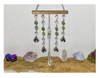 Personalized Gemstone Wind Chime: Crystal Sun Catcher, Garden Decor