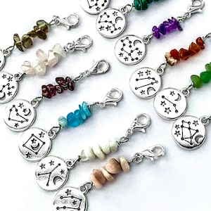 Star Sign Constellation and Crystal Bag Clips - Star Sign / Astrology Horoscope/ Zodiac