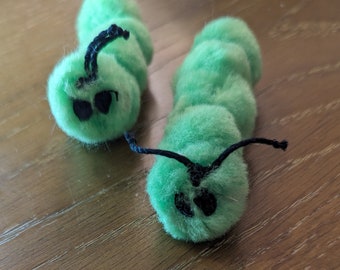 Fuzzy Green Caterpillar 3pk