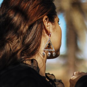 Triangle Skull Earrings image 1