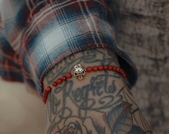 Red Jasper Beaded Bracelet