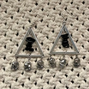 Triangle Skull Earrings image 5