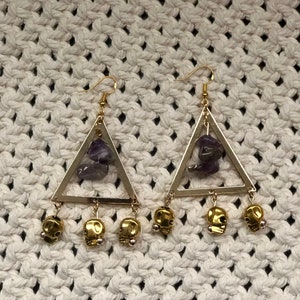 Triangle Skull Earrings image 6