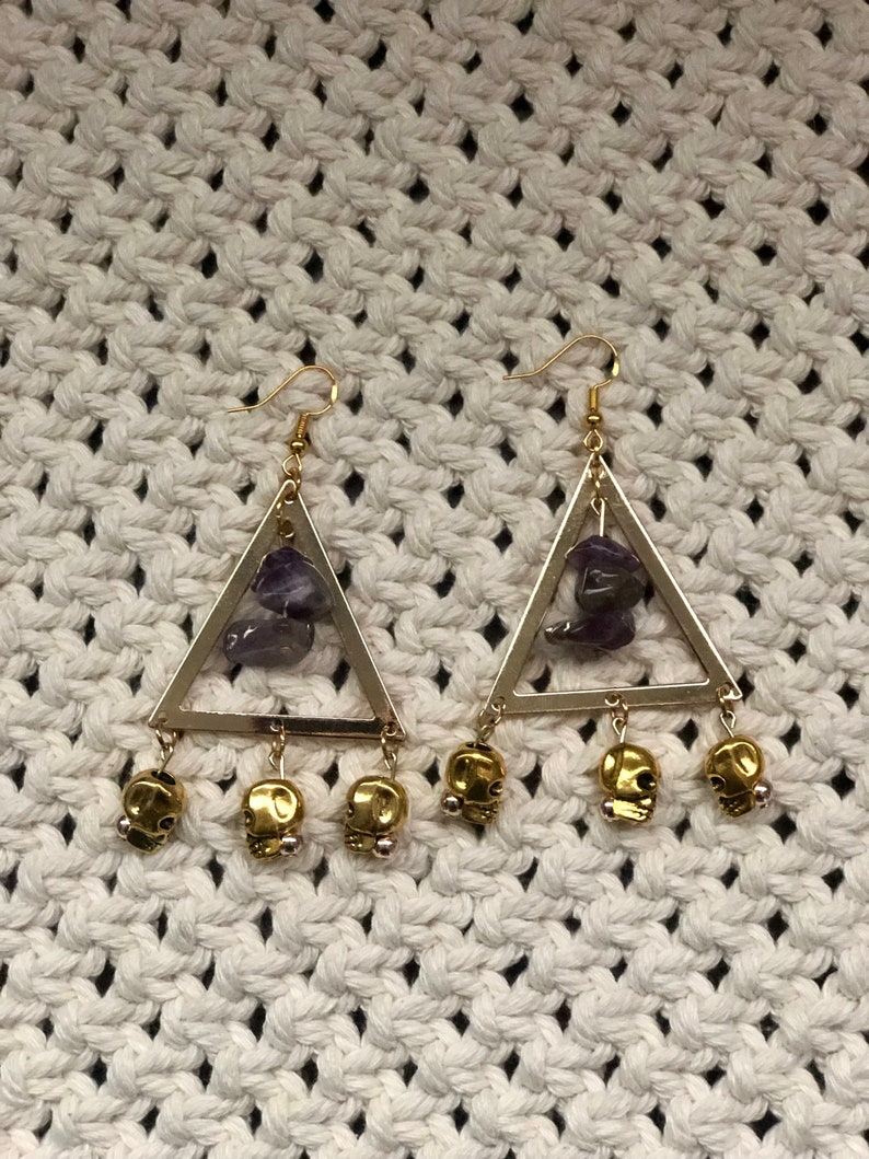 Triangle Skull Earrings image 6