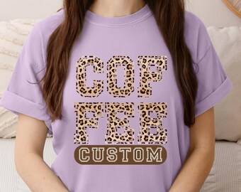 Personalization Coffee Mama Shirt Coffee Lover TShirt Cute Autumn Women Tee Gift Fall Vibes Coffee Weather Shirts Iced Coffee Lover Shirts