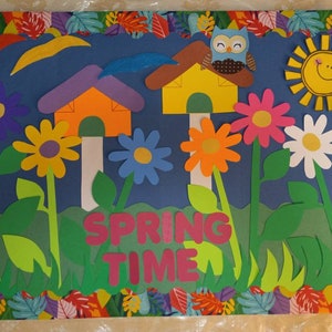 Teachers Bulletin Board for Kindergarten and Preschool classrooms. The Theme is : Spring Time