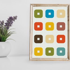 Arte colorido de la pared decoración de la pared decoración | Etsy