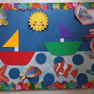 Teacher Bulletin Boards for Kindergarten & Preschool Classrooms. The Theme is Summer