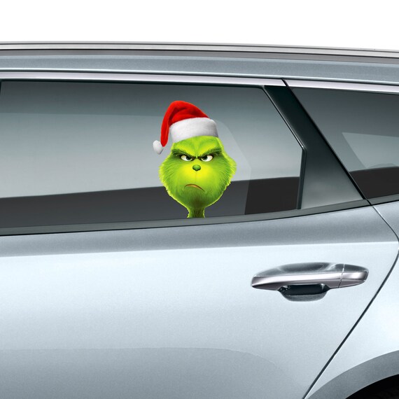 The Grinch Peeking Xmas Hat Car Decal Wall Sticker 2018 Etsy